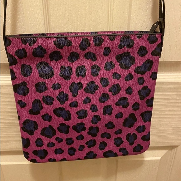 Vera Bradley Purple and Black Leopard Print Women's Crossbody Bag - Picture 10 of 15